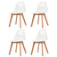 spisebordsstole 4 stk. plastik hvid