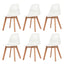 spisebordsstole 6 stk. plastik hvid
