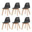 spisebordsstole 6 stk. plastik sort