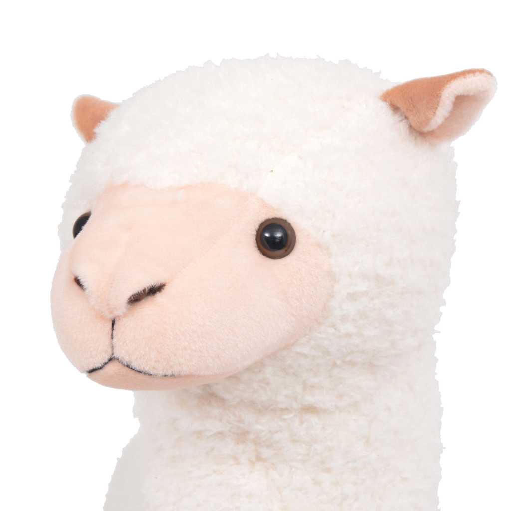 stående tøjdyr alpaca plysstof XXL hvid