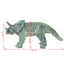 stående tøjdyr triceratops plysstof XXL grøn