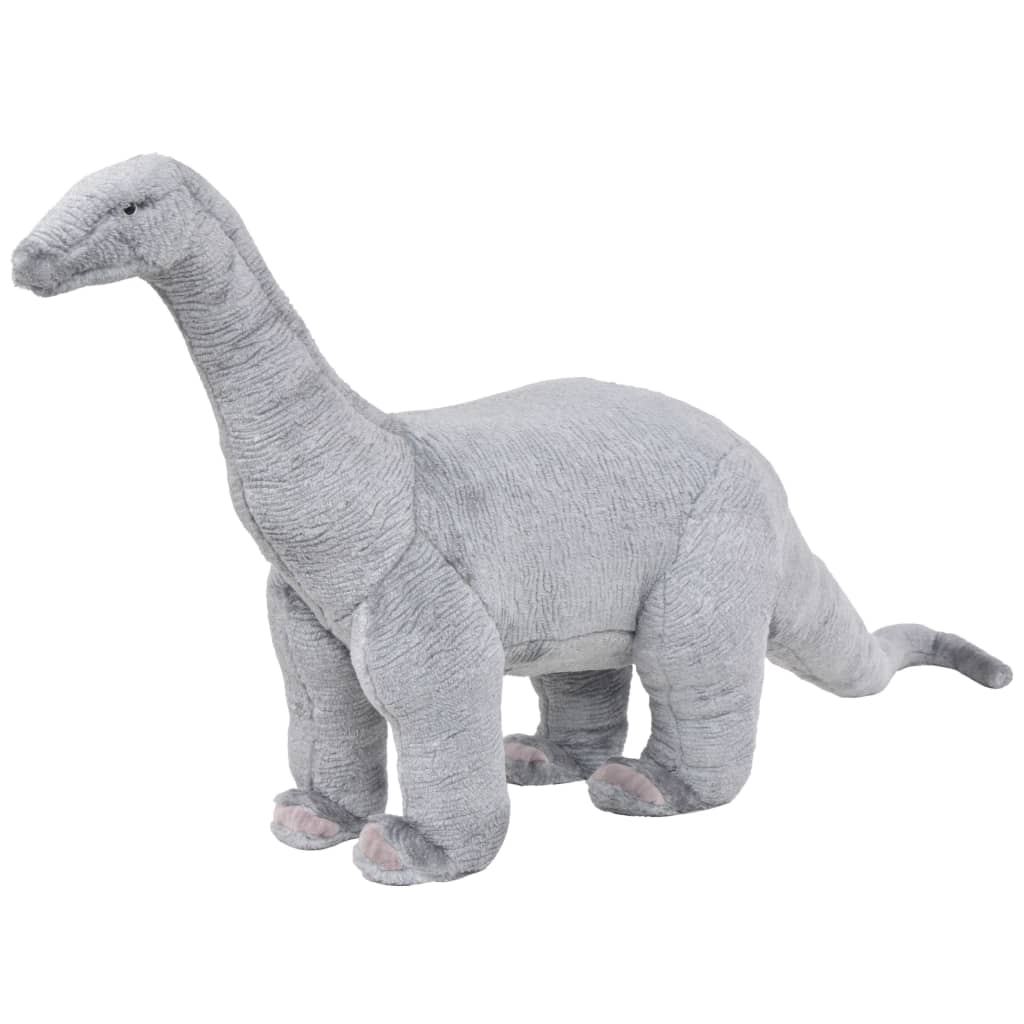 stående tøjdyr brachiosaurus plysstof XXL grå