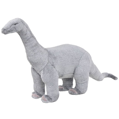 stående tøjdyr brachiosaurus plysstof XXL grå