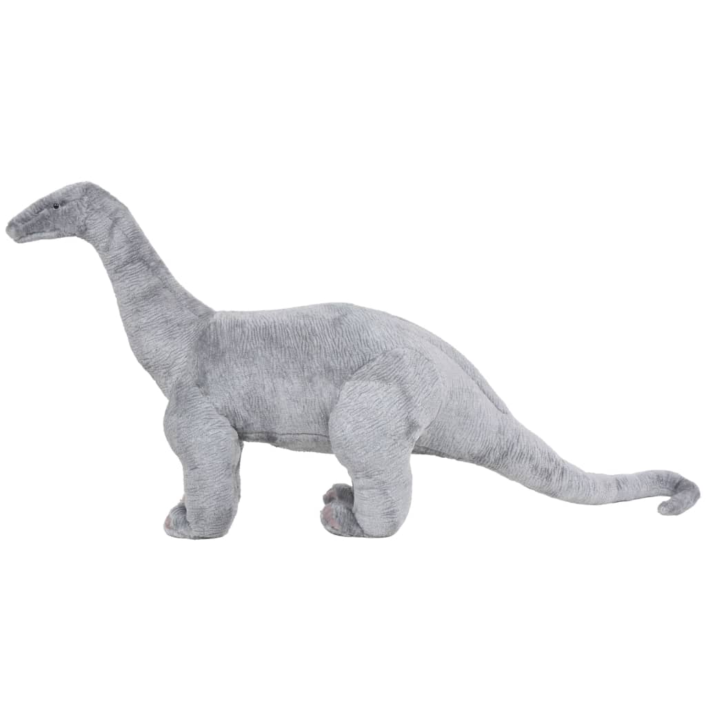 stående tøjdyr brachiosaurus plysstof XXL grå