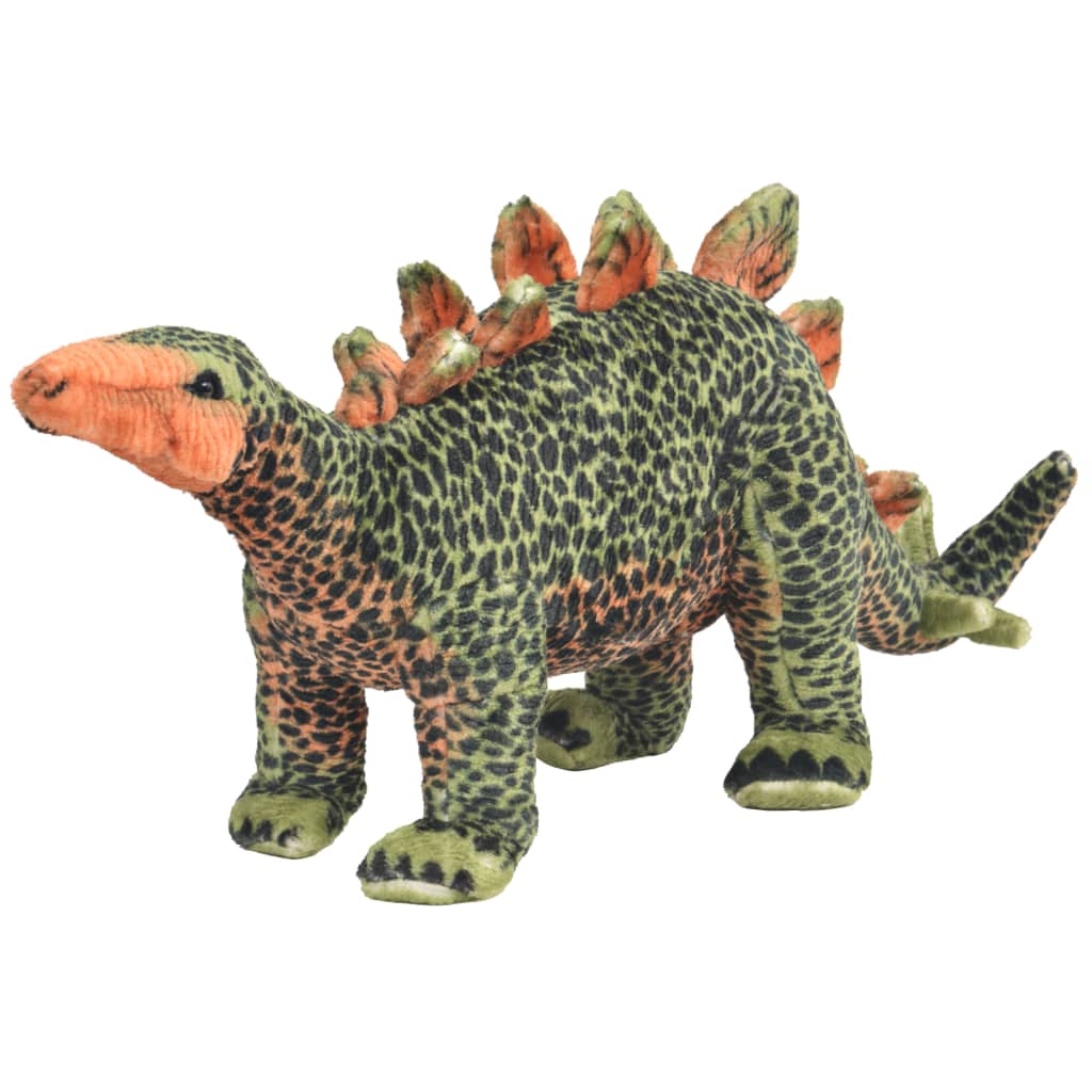 stående tøjdyr stegosaurus plysstof XXL grå billede