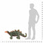stående tøjdyr stegosaurus plysstof XXL grå