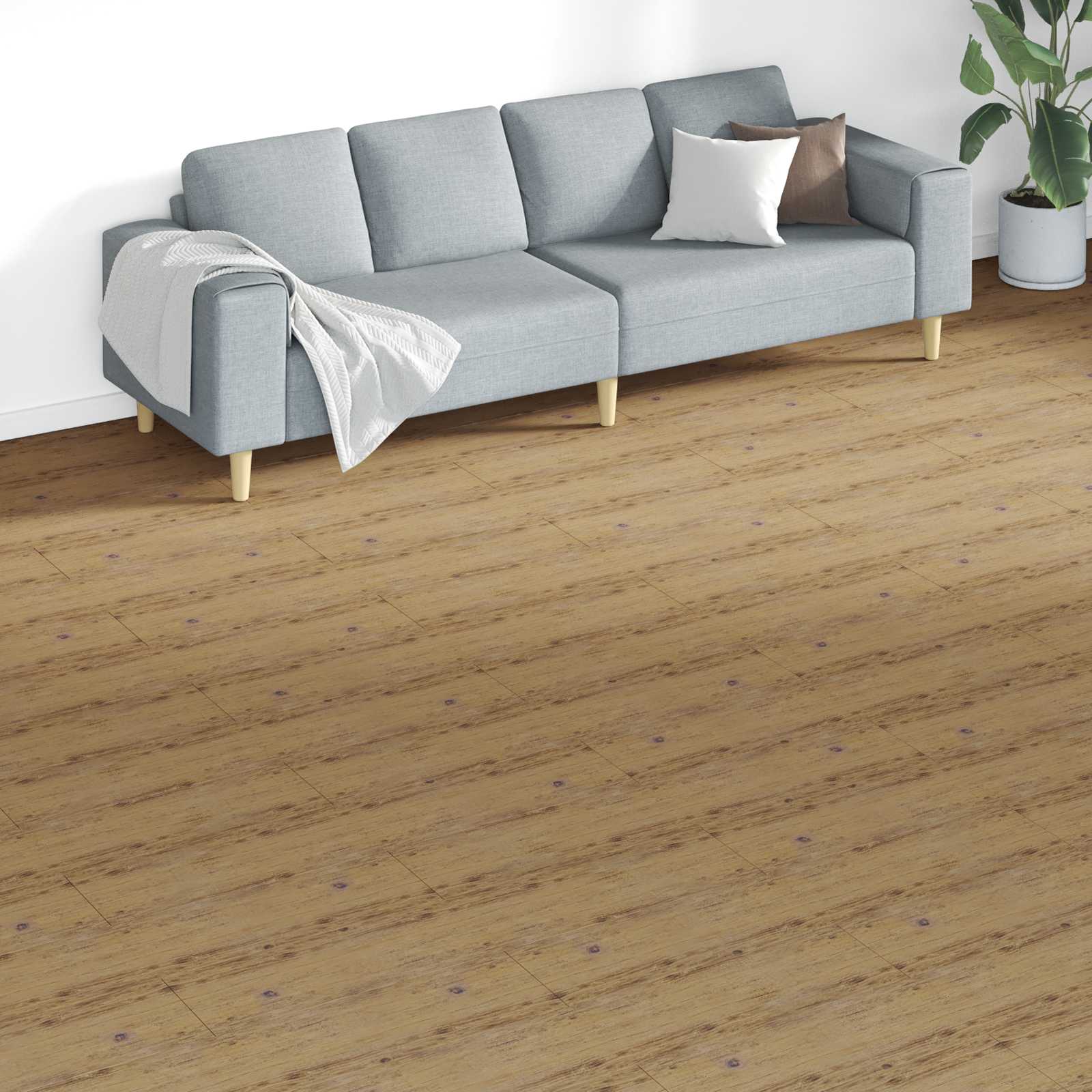 Gulvplanker 18 pcs Valnøddebrun 5,26 m² PVC billede