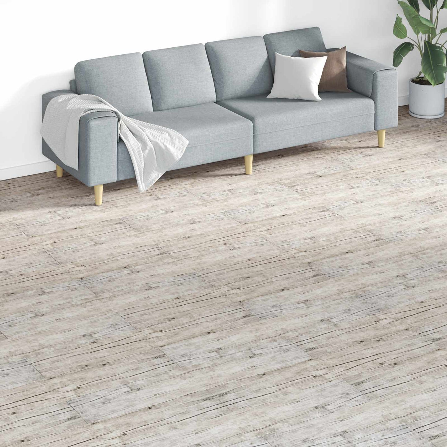 Gulvplanker Grå 5,26 m² 18 stk. PVC