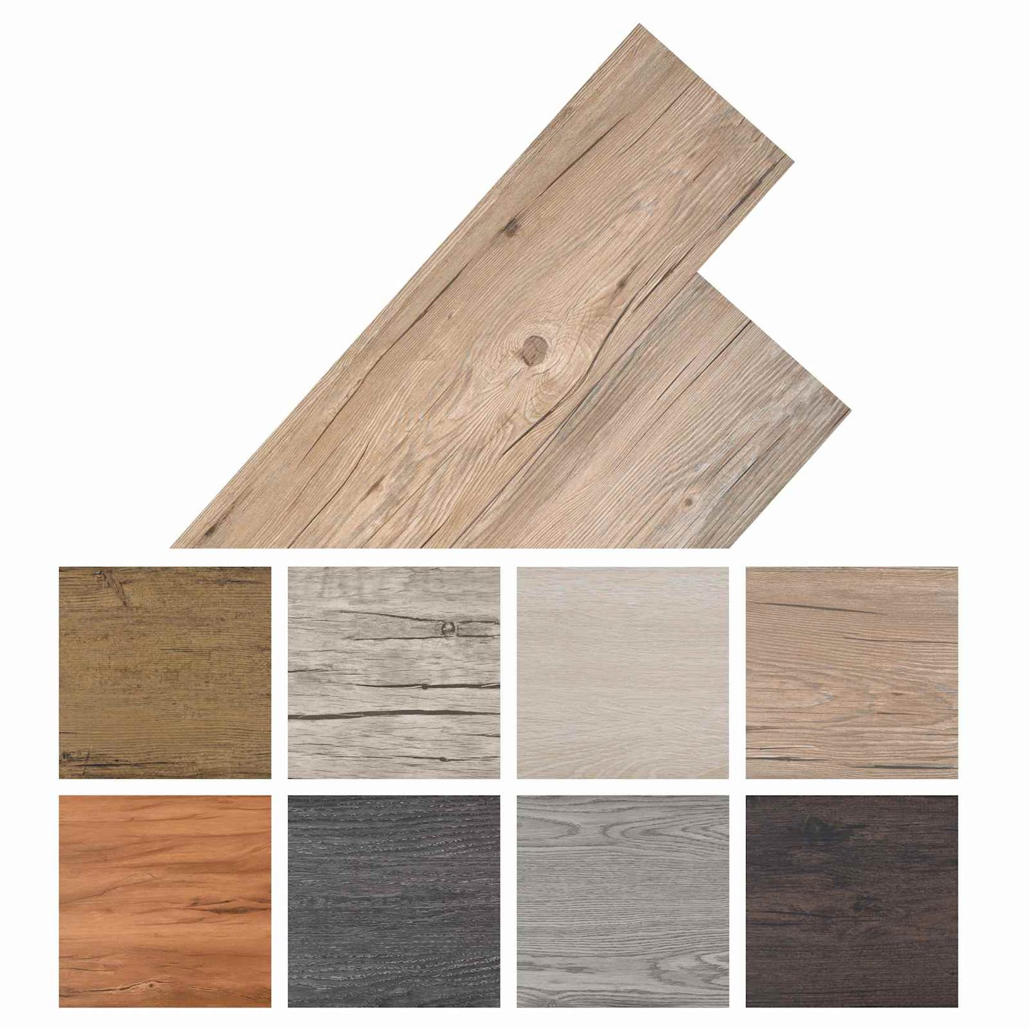 Gulvplanker 18 pcs Brun 5,26 m² PVC