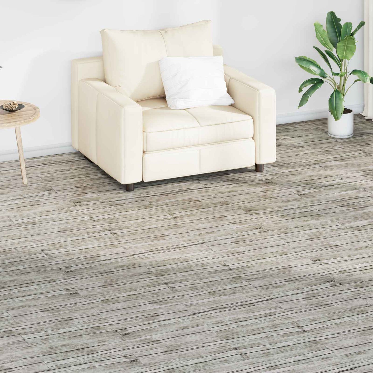 Gulvplanker 5,02 m² 36 pcs PVC Egetræ Vasket
