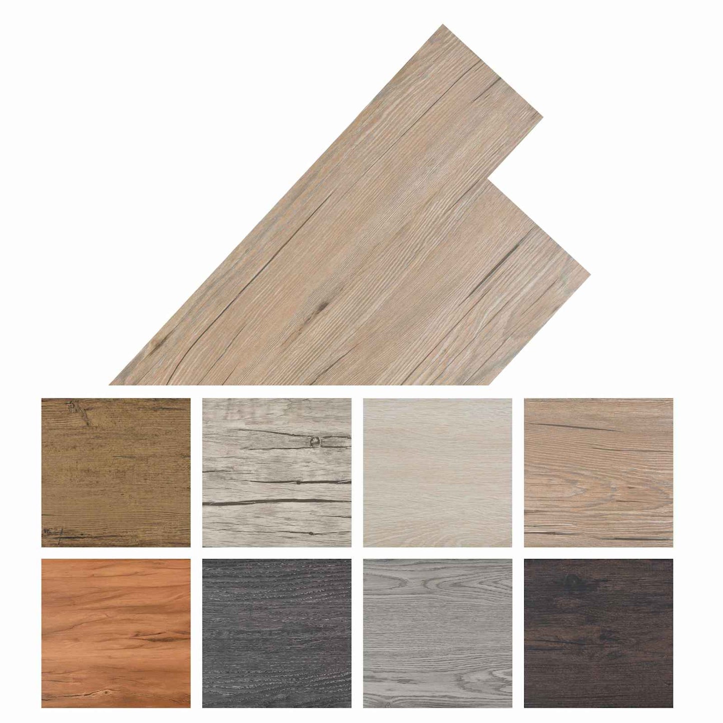 Gulvplanker Eg Brun 5,02 m² 36 stk. PVC
