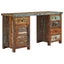 piedestal-skrivebord 140x50x77 cm massivt genbrugstræ