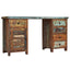 piedestal-skrivebord 140x50x77 cm massivt genbrugstræ