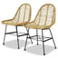 spisebordsstole 2 stk. naturligt rattan