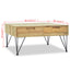 sofabord 80 x 80 x 40 cm massivt teaktræ