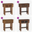 konsolbord 80x35x80 cm blandet genbrugstræ