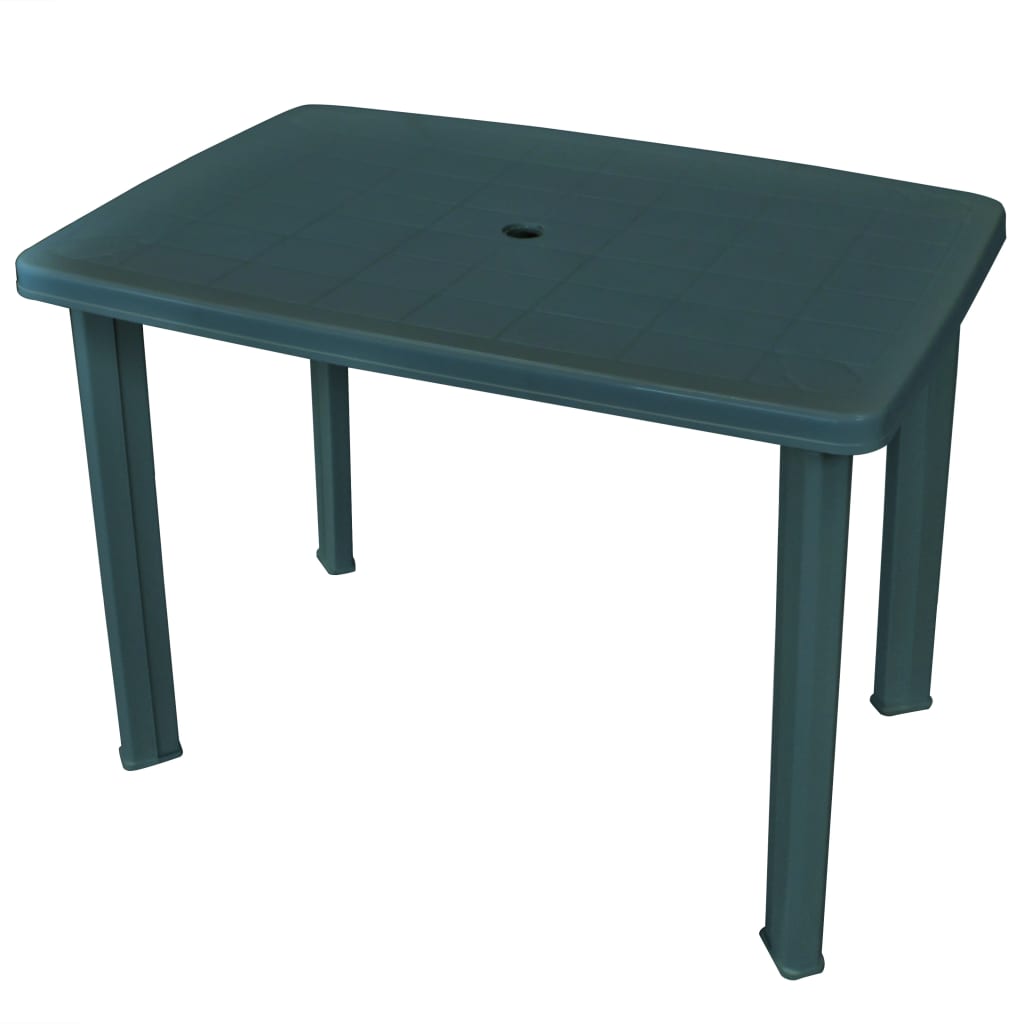 havebord 101 x 68 x 72 cm plastik grøn billede