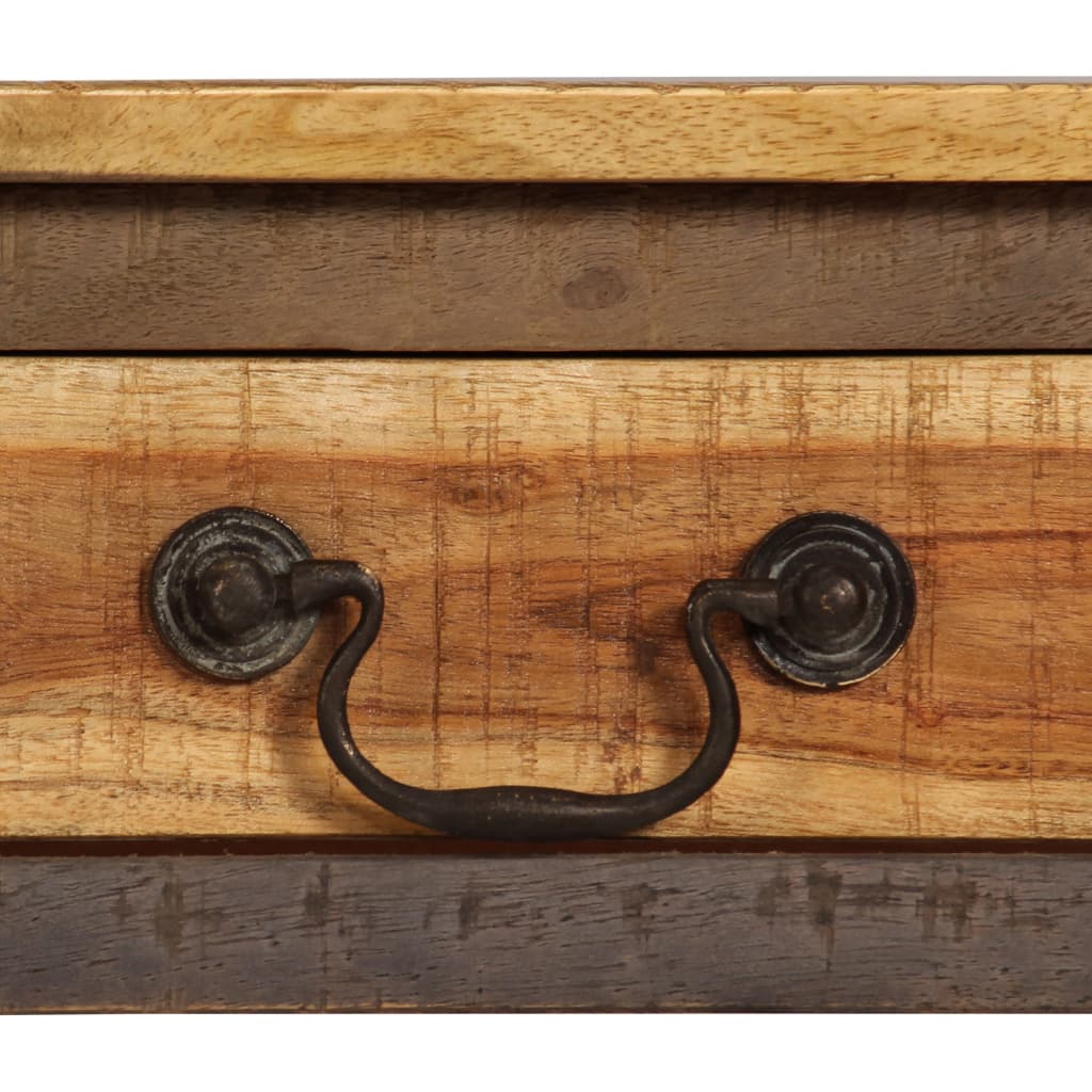 konsolbord i massivt træ vintage 118 x 30 x 80 cm