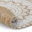 tæppe flettet jute med print 120 cm rund