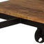 skrivebord med foldbar taburet massivt mangotræ 115 x 50 x 76 cm