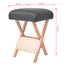 foldbar massagestol 12 cm tykt sæde 2 bolsterpuder sort