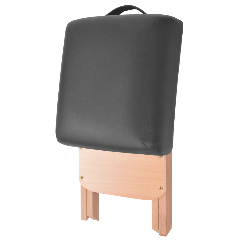 foldbar massagestol 12 cm tykt sæde 2 bolsterpuder hvid