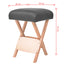foldbar massagestol 12 cm tykt sæde 2 bolsterpuder hvid