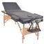 sammenfoldeligt massagebord 3 zoner 10 cm tyk hynde sort