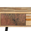 aflastningsbord massivt genbrugsteak 120 x 30 x 76 cm
