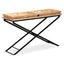 konsolbord solidt mangotræ 130 x 40 x 80 cm