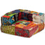 4-personers modulpuf stof patchwork
