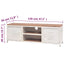 tv-bord 120x30x40 cm hvid