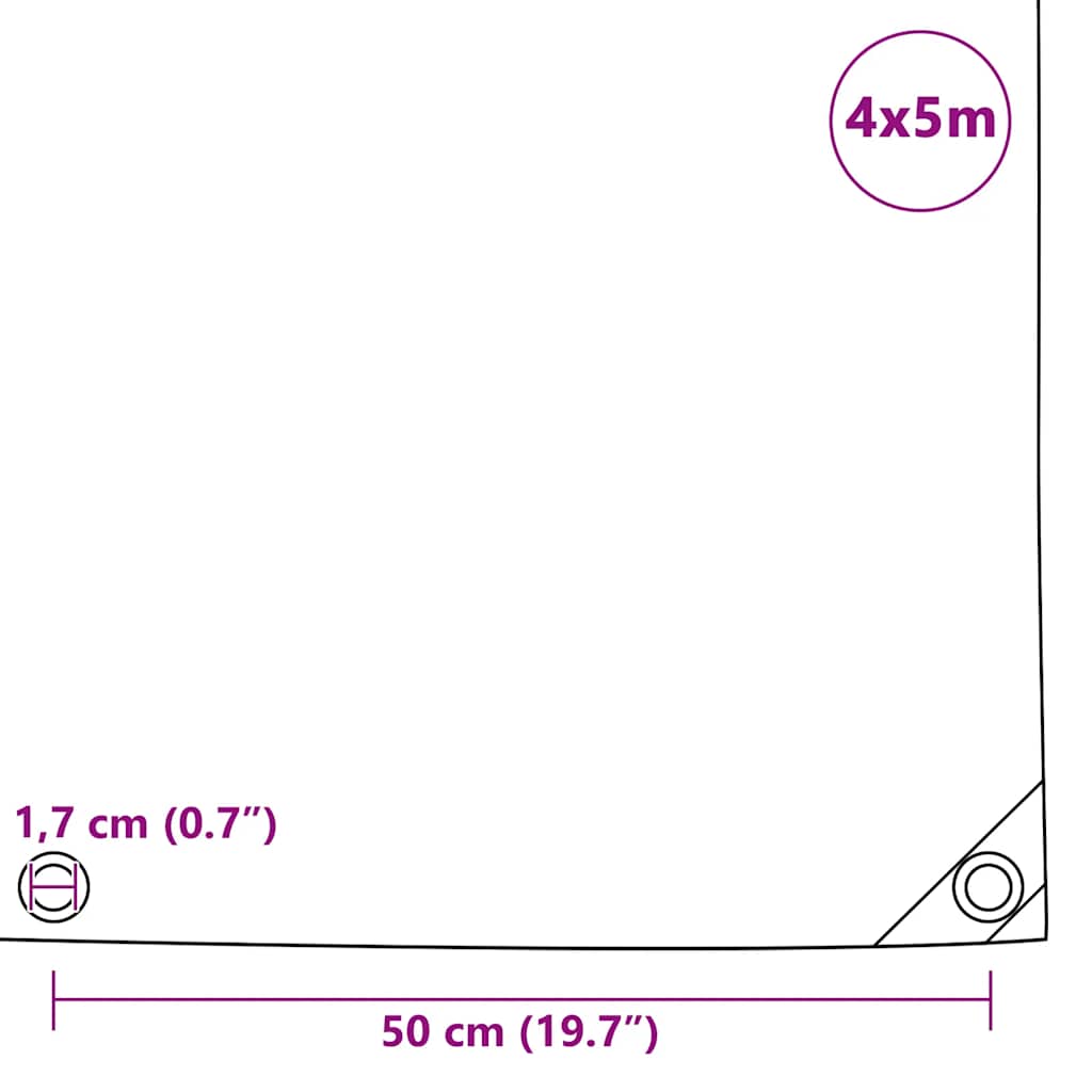 presenning 650 g/m² 4 x 5 m blå
