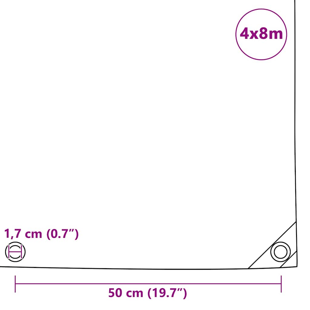 presenning 650 g/m² 4 x 8 m blå