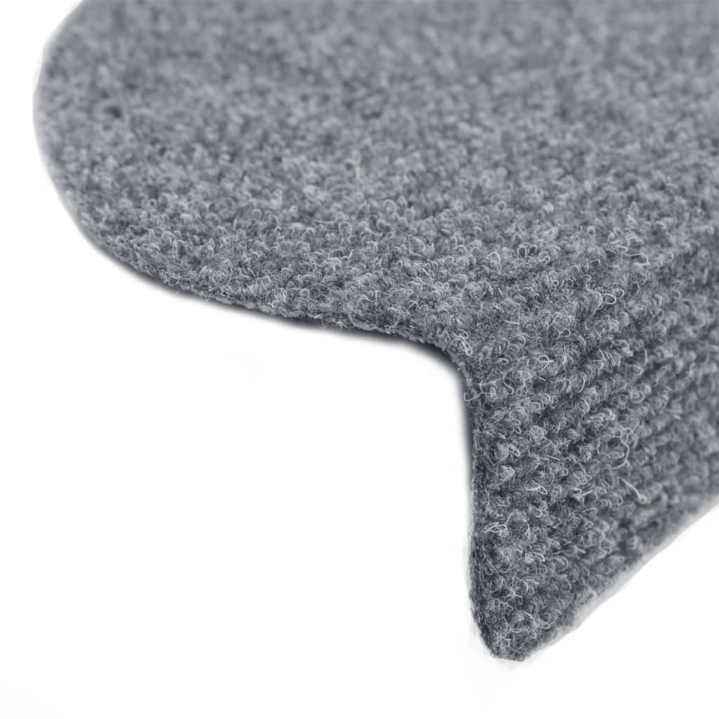 trappemåtter selvklæbende 15 stk. 65x21x4 cm lysegrå halvrunde store