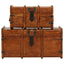 opbevaringskistesæt i 2 dele massivt akacietræ honningfinish