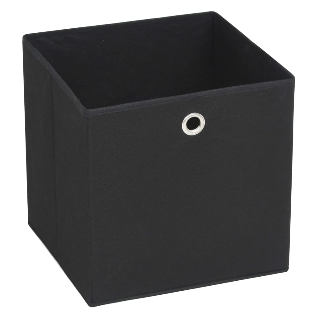 opbevaringskasser 4 stk. 32x32x32 cm ikke-vævet stof sort