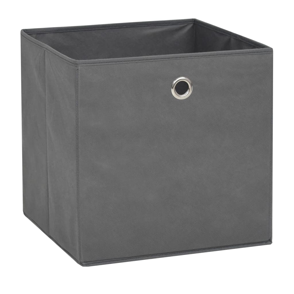 opbevaringskasser 4 stk. 32x32x32 cm ikke-vævet stof grey