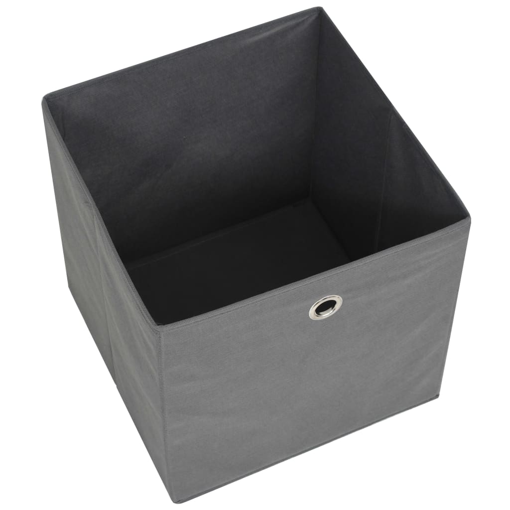 opbevaringskasser 4 stk. 32x32x32 cm ikke-vævet stof grey
