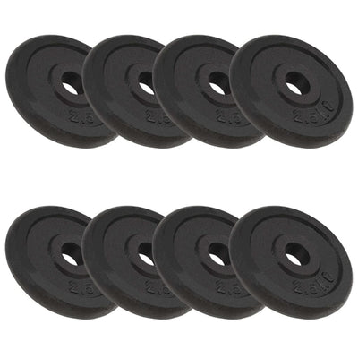 vægtplader 8 stk. 8x2,5 kg støbejern