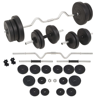 vægtstangs- og håndvægtssæt 60 kg