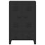 garderobe i metal industriel stil 67 x 35 x 107 cm sort