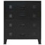kommode i metal industriel stil 78 x 40 x 93 cm sort