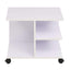 hylde med hjul 50x35x42 cm hvid