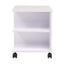 hylde med hjul 50x35x42 cm hvid