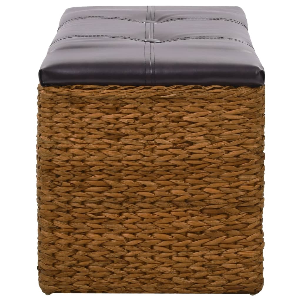 bænk med 2 kurve søgræs 71 x 40 x 42 cm brun