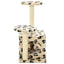kradsetræ til katte med sisal-kradsestolper 60 cm beige fodspor