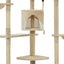 kattetræ med sisalkradsestolper 203 cm beige og hvid