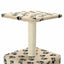 kradsetræ til katte med sisal-kradsestolper 55 cm beige fodspor