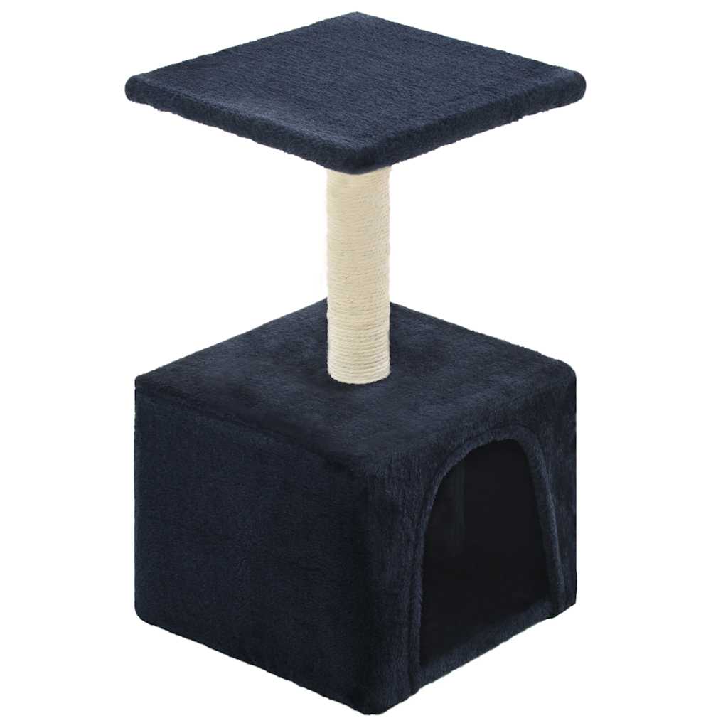 kradsetræ til katte med sisal-kradsestolper 55 cm mørkeblå